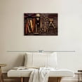 thumbnail image 2 of Elephant Stock Salon Golden Tools Wall Art - Horizontal Canvas Wall Art - Living Room Wall Decor - Fashion And Beauty Canvas - Brown And Gold Decor - 30" x 20", 2 of 8