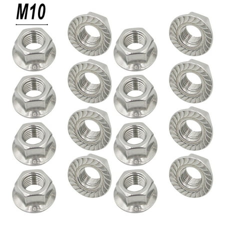 

GDHOME 10Pcs Hexagonal Locking Tooth Nut M8 M10 Mounting Photovoltaic Solar accessories