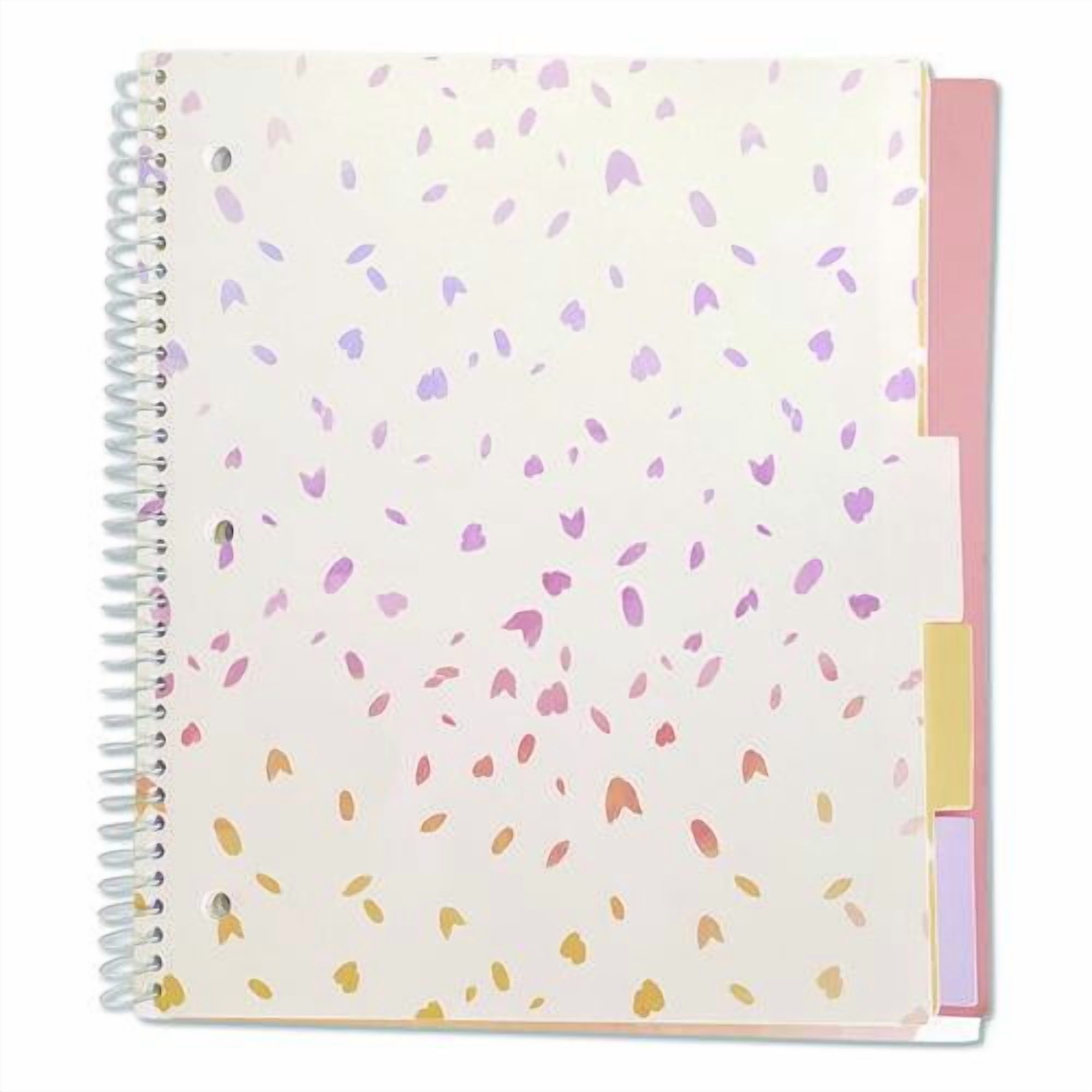 Silver Lining Five-Subject Spiral Notebook, Medium/College Rule, Randomly Assorted Cover Color/Desig | Bundle of 2