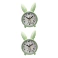 thumbnail image 3 of relayinert Cute Rabbit Deer Shaped Alarm Clock for Bedroom Nordic Style Playful and Endearing Green Rabbit 2Set, 3 of 6