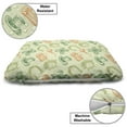 thumbnail image 3 of Clover Pet Bed, Irish Folk Pattern, Chew Resistant Pad for Dogs and Cats Cushion with Removable Cover, 24" x 39", Pale Green Multicolor, by Ambesonne, 3 of 4