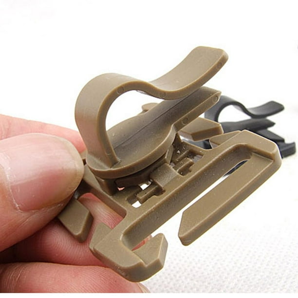Clip Rotatif 360° Pour Tube De Vessie D’eau – POM/simili Cuir – Pince Pour Sac, Ceinture – Rando, Vélo, Camping – Fixation Rapide