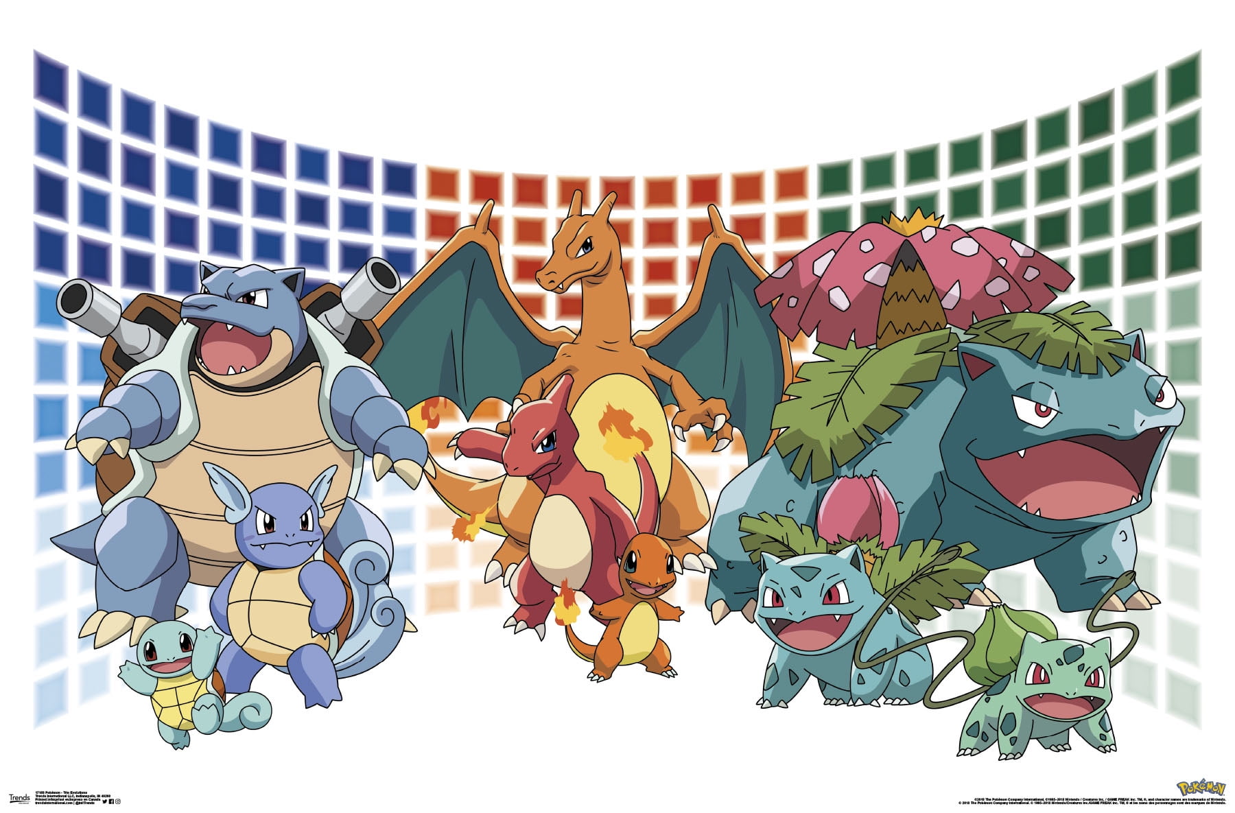 Pokémon - Trio Evolutions Wall Poster, 22.375' x 34'