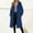 Blue#02, variant on Trench Coat Women Single Breasted Notched Lapel Collar Pea Coats Outwear Womens Casual Solid Turndown Collar Long Sleeved Button Hooded Coat Woolen Wool Blend Jacket Fall Winter Clothes
