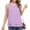Purple, variant on Liweisiy Women's Double Layering Ruffled Hems Tank Tops Soild Color Crew Neck Sleeveless Shirts Summer Flowy Casual Tops Green 3XL