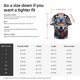 thumbnail image 5 of Fotbe Tie-Dye Wolf Head Camisa Estampada de Manga Corta para Hombre, Casual de Verano, Estilo Playero, Sin Arrugas-4X-Large, 5 of 5