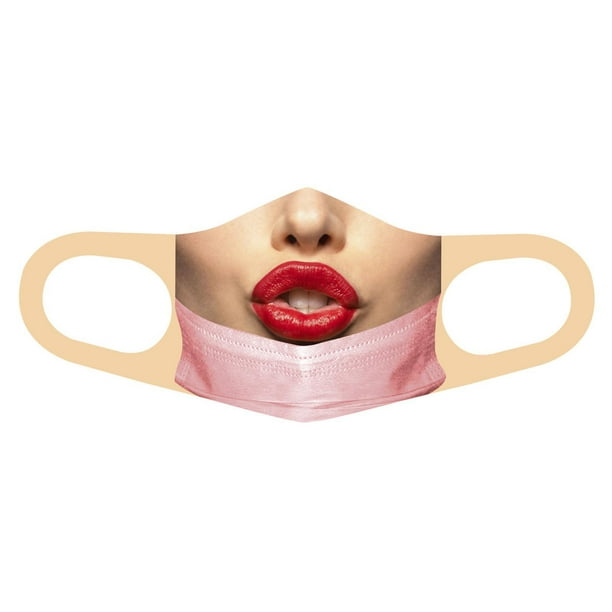 Máscara de broma de bandido sin máscara, divertida, lavable, reutilizable, personalizada, impresa D
