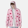 thumbnail image 2 of Fotbe Strawberry And Heart Chaqueta con Protección Solar UPF 50+ para Hombre y Mujer, Camisa con Capucha y Bolsillos-3X-Large, 2 of 7