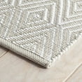 thumbnail image 3 of Dash & Albert Diamond Handwoven Indoor/Outdoor Rug, 2' x 3', Platinum/White, 3 of 6