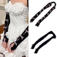 thumbnail image 2 of WINDLAND Lace Arm Sleeves Y2k Arm Sleeves Y2k Arm Cover Lolita Arm Sleeve Long Arm Warmer Fingerless Gloves Distressed Arm Warmer, 2 of 18
