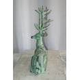 thumbnail image 5 of Nifao Aluminum Deer Statue Green Patina Resting on the ground – Home Decor Sculpture, 26"L x 7"W x 24"H, 5 of 12