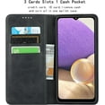 thumbnail image 2 of for Galaxy A32 5G Wallet Case,Premium PU Leather Flip Folio Case,Card Slots,Cash Pocket,Kickstand,Magnetic Closure TPU Shockproof Interior Protective Case for Samsung Galaxy A32 5G,Black, 2 of 15