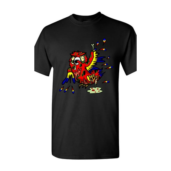 Zombie Parrot Undead Animals Adult DT T-Shirt Tee
