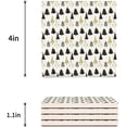 thumbnail image 3 of FMSHPON Merry Christmas Xmas Tree Winter Christmas Set of 6 Coaster for Drinks, Absorbent Ceramic Stone Coasters Cup Mat with Cork Base for Home Kitchen Room Coffee Table Bar Decor, 3 of 4