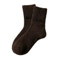 thumbnail image 3 of Compression Socks for Women Winter Warm Ankle Length Sport Fleece Crew Womens Socks Coffee, 3 of 4