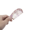 thumbnail image 4 of Unique Bargains 1 Pc Women Durable Marble Texture Large Tooth Comb Purple Acetate Sheet, 4 of 6