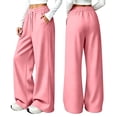 thumbnail image 5 of Dresfit Baggy Sweatpants Women Wide Leg Barrel Sweat Pants Winter Fall Drawstring Elastic Waist Trousers Solid Color Lightweight Workout Joggers M, 5 of 8