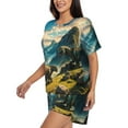 thumbnail image 2 of Xecao Valley River Dinosaur print Swimsuit for women, Summer-ready, sporty style.Quick-dry fabric. Many sizes & colors., 2 of 9
