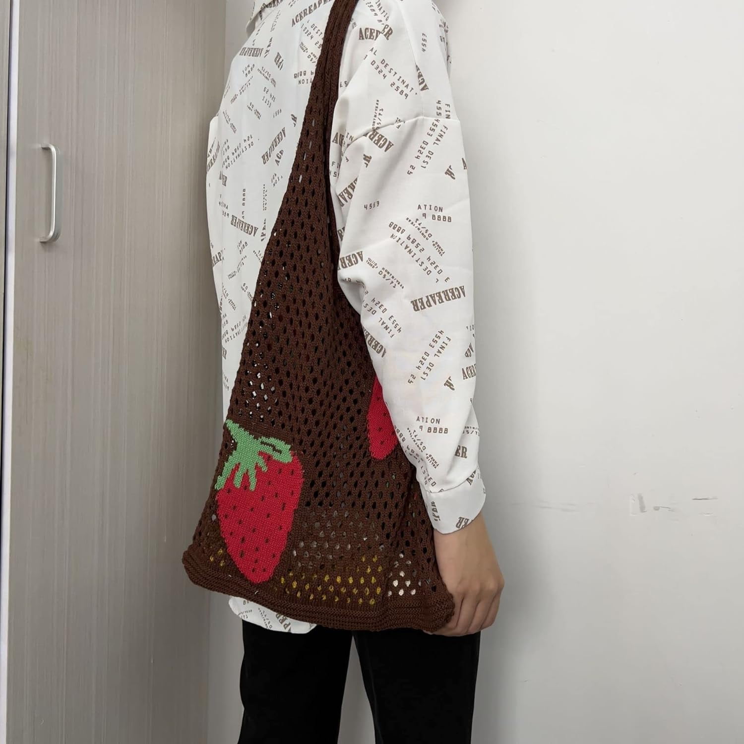 Kukuzhu Crochet Tote Bag Aesthetic Tote Bag Y2k Bag Fairy Aesthetic Tote Bags Fairy Accessories