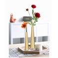 thumbnail image 6 of ABCISI 10.5/8.5 inch Gold Metal Vase Small Dried Flower Vase Set of 2 Taper Vase for Wedding Table Centerpiece Decorations, Home Decor (Gold), 6 of 14
