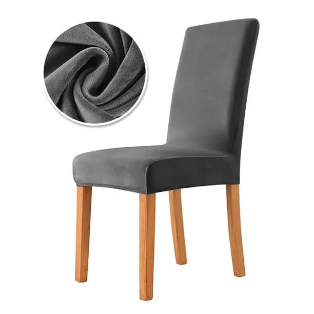 1/2PCS Velvet Chair Cover Super Soft Elastic Dining Chair Slipcover Seat Cases For Kitchen Dining Room Wedding Banquet Home