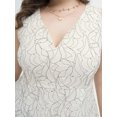 thumbnail image 4 of Vestido, Vestido de encaje de talla grande para mujer, sin mangas, de cintura alta, elegante, para f Abody Extragrande, 4 of 7