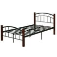 thumbnail image 1 of Hodedah Complete Metal Platform Bed with Headboard Footboard Queen Size in Black, 1 of 4