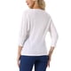 thumbnail image 3 of INSPIRAR CHIC Blusas de Mujer con Mangas Murciélago de 3/4, Blusa de Ojal Casual de Verano, Túnica de Cuello Redondo, Camisetas M Blanca, 3 of 6