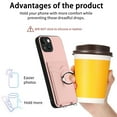 thumbnail image 6 of Dteck Crossbody Strap Case for iPhone 15 Plus, Shockproof Leather Case Card Slots Wallet Back with Ring Holder Kickstand Cover for iPhone 15 Plus ,Rosegold, 6 of 6