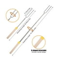 thumbnail image 4 of Soidarity 6 unids/set tenedores para barbacoa extensibles para asar al aire libre seguro con familiares y amigos tostadas palos Kits de desorden para acampar, 4 of 6