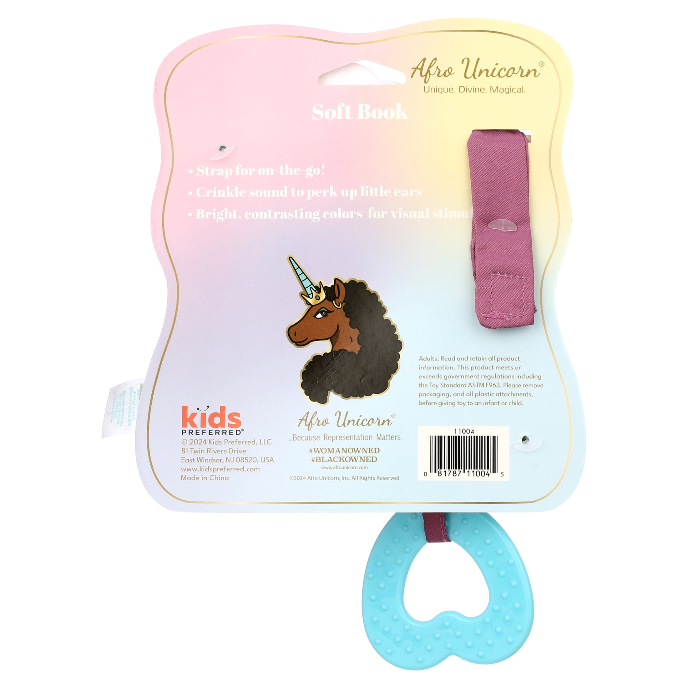Afro Unicorn Soft Book