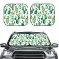 thumbnail image 2 of JUNZAN Cactus Plants1 Pattern Car Windshield Sun Shade | Reflective Sunshade | Foldable 2-Piece Sun Shield Protect Your Car | Fits Sedans, SUVs, Hatchbacks-Medium, 2 of 6
