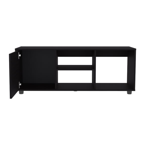 XIZE TV Stand with 1 Door and 4 Shelves, for 55" TVs