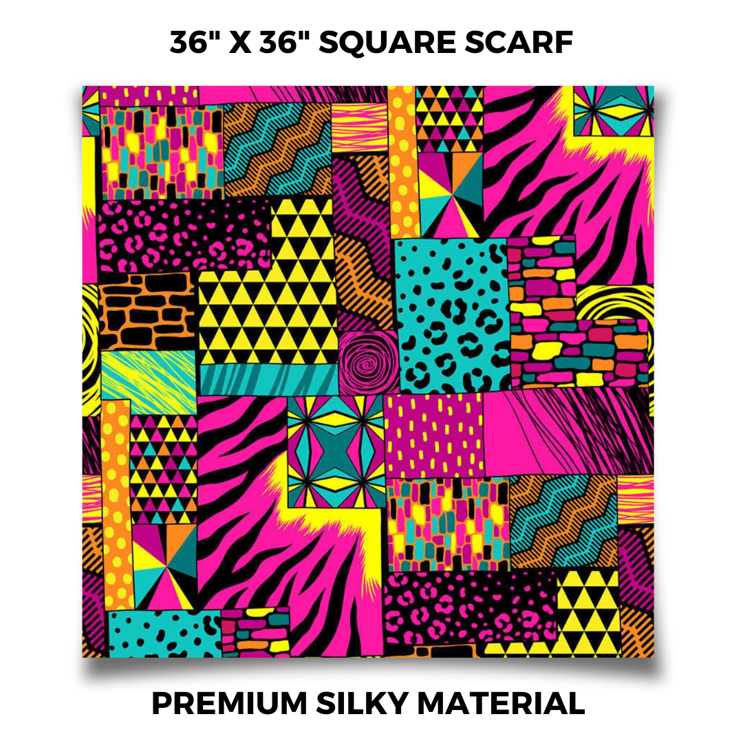 Broadus Collection Scarf by Shante & Snoop Dogg, 36 x 36 Square Headwrap for Teens & Adults