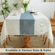 thumbnail image 1 of Mantel Ajustado ComfiTime para Mesas Rectangulares O Redondas 6 Pies 8 Pies 55 x 86 azul, 1 of 1