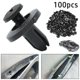 thumbnail image 2 of 100Pcs Universal Car Truck Bumper Fender Rivet Fastener Clips 6mm Hole Black Plastic Car Interior Accessories, 2 of 5