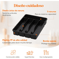 thumbnail image 3 of Organizador de Cubiertos, Bandeja Cubiertos Cajon Cubertero para Cajón para Menaje, Cocina Organizador Xtellar negro, 3 of 4