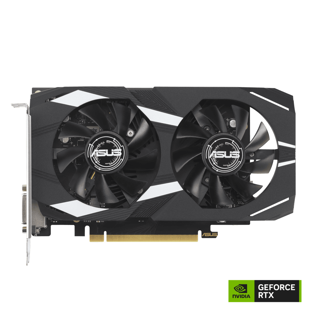 ASUS Dual NVIDIA GeForce RTX 3050 6GB OC Edition Gaming Graphics Card - PCIe 4.0, 6GB GDDR6 Memory, HDMI 2.1, DisplayPort 1.4a, 2-slot Design, Axial-tech Fan Design, 0dB Technology, DUAL-RTX3050-O6G