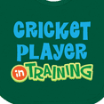 thumbnail image 4 of Inktastic Cricket Player in Training Boys or Girls Baby Bib, 4 of 4