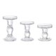 thumbnail image 1 of Candelabros de vidrio, candelabro cónico de pilar transparente, soporte para velas de cristal para mesa de comedor, 3 piezas, 1 of 8
