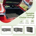 thumbnail image 4 of Gymax 2PCS Folding Chaise Lounge Chairs w/ 6-Level Backrest Reclining Chairs Patio, 4 of 7