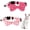 pink, variant on Mumup 2 Pcs Red Cat Collar for Boy Girl Cats Breakaway Cat Collars with Bell Cute Christmas Kitten Bow Tie Collar Adjustable Small Puppy Safety Collar Solid Color Plaid Pet Collar