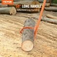 thumbnail image 2 of Heavy Duty Log Roller Tool, 59 Inch Steel Cant Hook for Lifting and Clamping Logs up to 32 Inch Diameter, Forestry Logging Equipment, 2 of 6