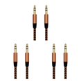thumbnail image 4 of Kearding Cable macho a macho de 3,5mm, reproductor de música de nailon, Cable auxiliar, línea de conexión de altavoz, Cable de Audio Type1 NO1, 4 of 6
