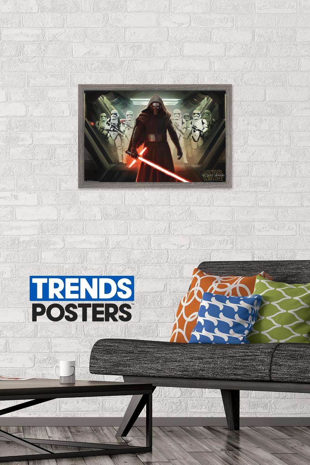 Star Wars: The Force Awakens - Oppression Wall Poster, 14.725" x 22.375", Framed