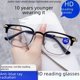 thumbnail image 1 of Gafas de lectura con marco de cejas en forma de caja y protección contra la luz azul, gafas de alta gama de marco grande para personas de mediana edad y mayores, 1 of 1