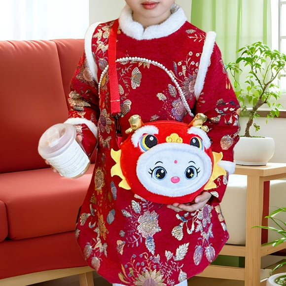 Bolso cruzado de felpa, bolso cruzado informal, bolsa de almacenamiento, bolso de hombro elegante, bolso para el Festival de Primavera, viaje para