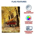 thumbnail image 5 of America Forever Pumpkin Wagon House Flag, 28 x 40 inches Double Sided, Pumpkin Harvest, Fall Leaves, Red Wagon with Pumpkins, Fall Outdoor Seasonal Flags Decorative for Yard, Lawn, House Decor, 5 of 5