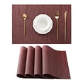thumbnail image 1 of Juego de 4 manteles individuales Leetaltree Burgundy, resistentes al calor, 1 of 9