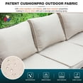 thumbnail image 3 of MF Studio 7-Seat Outdoor Patio Furniture Set with Fire Pit Table Wicker Patio Conversation Set Beige, 3 of 13